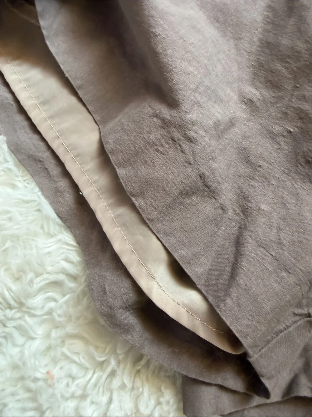 Aritzia Babaton High-Rise Chino Shorts Sable Brown Lined 10